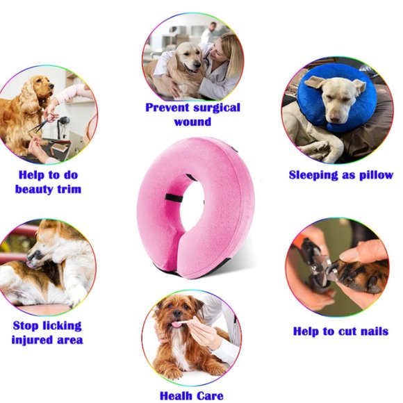 Katoggy Inflatable Dog Cone Collar, Soft Protective Recovery Dog Collar for Afte - Picture 4 of 5